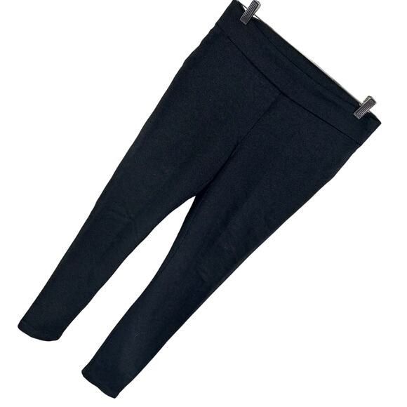 LOFT! BLACK W/GRAY MICRODOT PATTERN LUXURIOUS WINTER WEIGHT LEGGINGS! SZ M - Picture 1 of 11